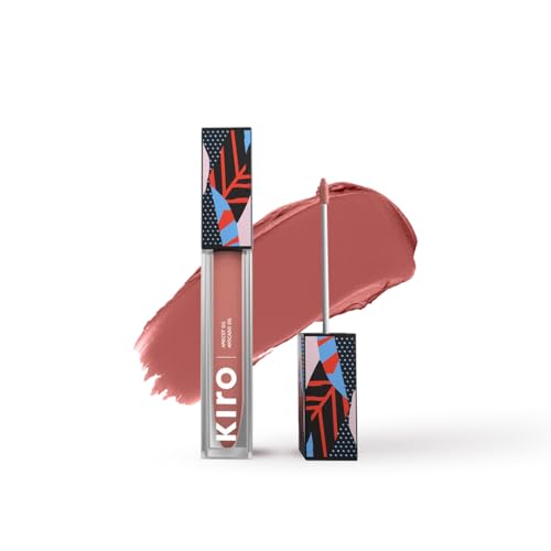 Kiro Non-Stop Airy Matte Liquid Lipstick - Peachy Nude (Warm Dusty Peach), 5ml | Super-Pigmented, Long-Lasting, hydrating | Waterproof, Smudge-Proof, Lightweight | Infused with Avocado & Apricot Oil