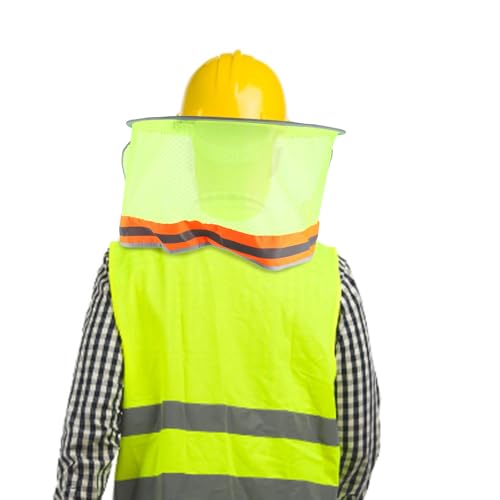 Protector solar para casco de alta visibilidad con cubrenucas de malla transpirable 5