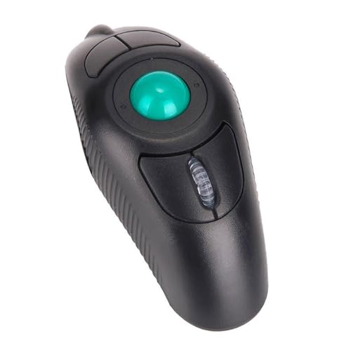 Souris sans fil à boule de commande portable design Dauphin noir