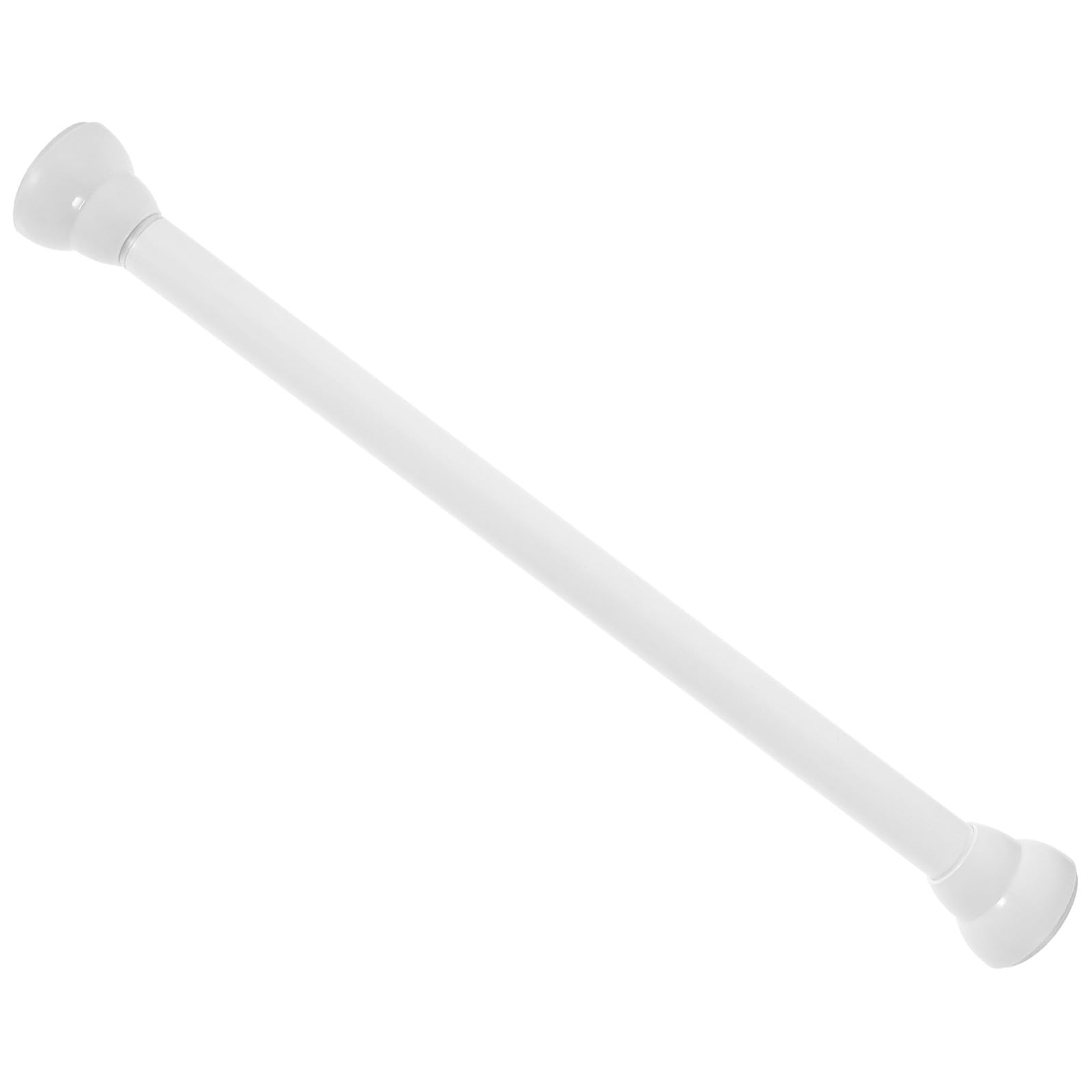 Tige télescopique blanche pour rideau de douche et séparation de dressing sans perçage plastique