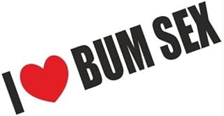 1st-Class-Designs I Love Bum Sex Funny Bumper Sticker Car Van Bike Sticker Decal Free P&P PRINTED SO PEEL AND STICK