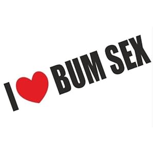 1st-Class-Designs I Love Bum Sex Funny Bumper Sticker Car Van Bike Sticker Decal Free P&P PRINTED SO PEEL AND STICK