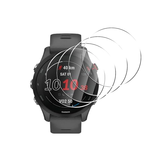Anoowkoa 4 Pezzi Pellicola Protettiva per Garmin Forerunner 255/255 Music 46mm Vetro Temperato Pellicola Schermo Intero Trasparente Compatibile con Garmin Forerunner 255