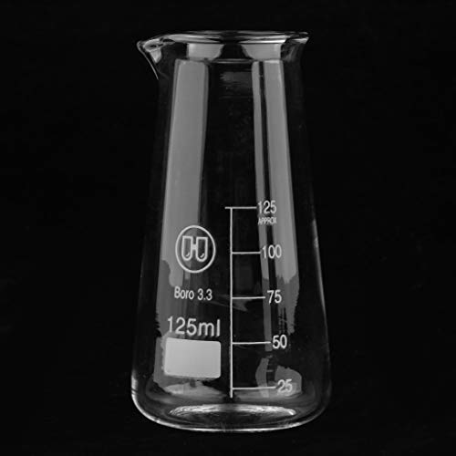 H HILABEE Erlenmeyer Flask Laboratoriumfles, conische fles, 125 ml, 125 ml - Afbeelding 4