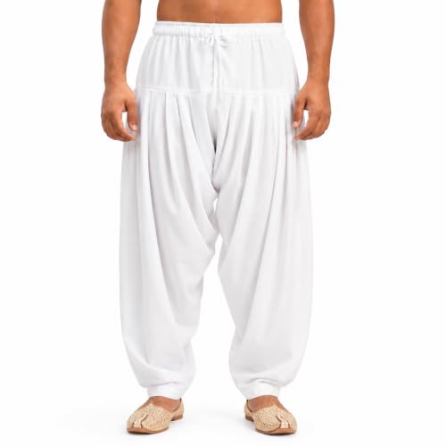 Image of Men's Premium Viscose Rayon Punjabi Patiala Salwar | Traditional Dhoti Style Pant for Men