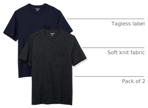 Image of Amazon Essentials Men's Short-Sleeve Crewneck Pocket T-Shirts