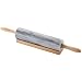 Produktbild Judge H350 Teigroller Naturstein Marmor Durchmesser 6 cm mit Holz-Ständer, Stein, weiß/grau, 47.6 x 8.5 x 7.6 cm