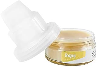 Shoe Wax Paste Polish, Waterproofing Wax for Leather with Organic Beeswax and Sponge, Kaps B-Wax, Transparent