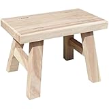 yeeplant Tritthocker aus Holz für Kinder und Erwachsene; anpassungsfähige, kompakte Fußstütze; einfacher Stil; solide Unterstützung; rutschfest; 24 cm hoch; 28 cm x 15 cm obere Oberfläche