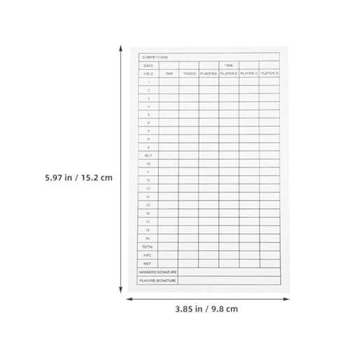 INOOMP: 5 tarjetas de puntuación para golf de papel recubierto, portátiles y duraderas, con superficie de escritura suave para entusiastas del golf miniatura 6