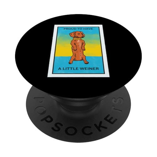 Orgoglioso di avere un piccolo cane da salsiccia bassotto PopSockets PopGrip Adesivo