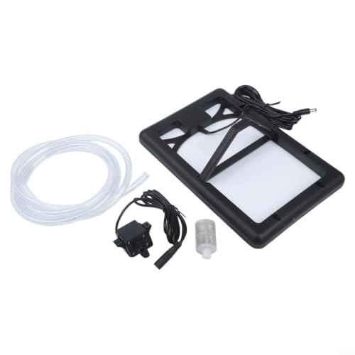 Bomba solar para estanque de 12V con panel ajustable y kit de fuente silenciosa 8