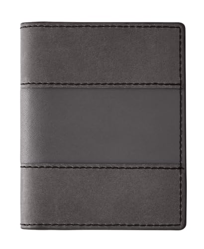 Porte-cartes Everett Fossil en cuir gris lead pour homme