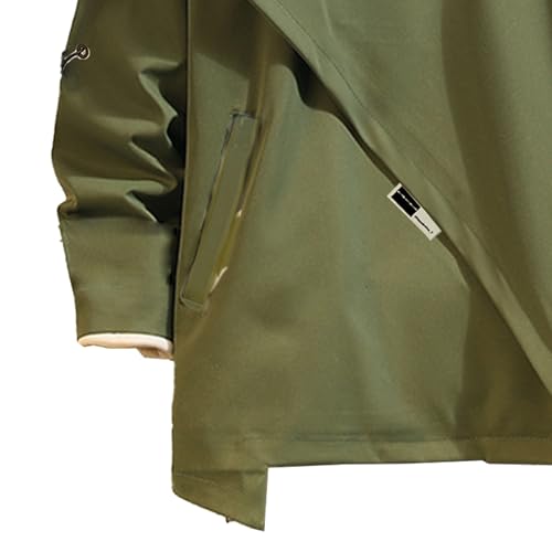 Image of GURUNVANI Men's Hooded Windbreaker Jacket Zip Up Patchwork Hoodie Anorak