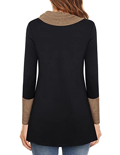 Furnex Womens Plus Size Winter Tunics,Long Sleeve Fall Tunics Casual Work Cowl Neck Swing Blouses For Women Cotton Winter Warm Tops Ladies Pullover Maternity Dressy Shirts For Leegings Xx-Large #TOP1
