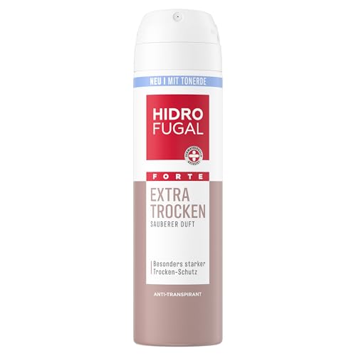 Hidrofugal FORTE EXTRA TROCKEN Spray, extra starker Antitranspirant Schutz mit Tonerde, Deospray wirkt bevor Schweiß entsteht, langanhaltend sauberer Duft (150 ml)