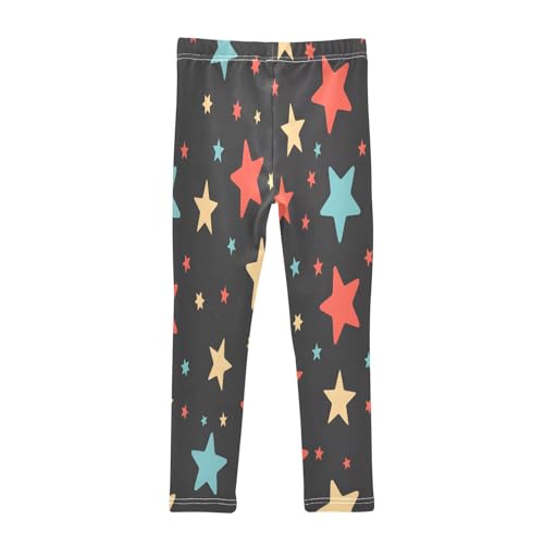 Bolaz Toddler Girls Leggings Printed Yoga Pants Leggings Red Yellow Stars for Kids2