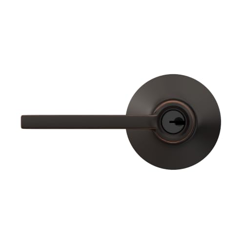 Image of SCHLAGE Latitude Keyed Entry Door Handle, Reversible, Aged Bronze