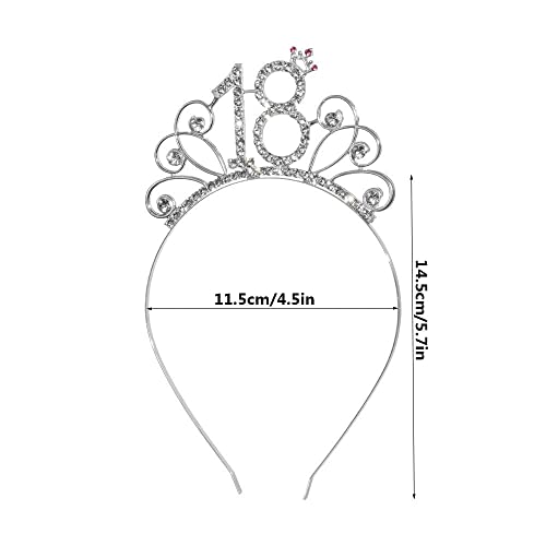1 peça acessórios de cabelo Headwear feliz aniversário prata decoração festa de aniversário coroa de