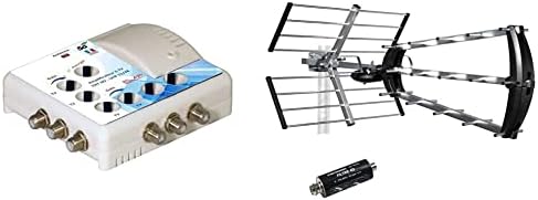 Antenne d'extérieur trinappe amplifiée 45 DB - 694 MHz A81