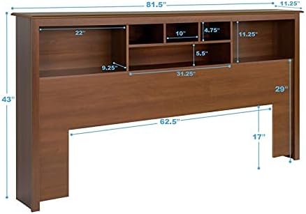 Prepac King Bookcase Headboard, Cherry