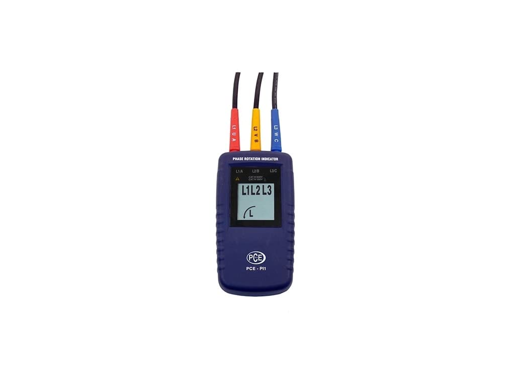 PCE Instruments PCE-PI 1 Rotary Field Measurer, for Phase Rotation Measurement, Inexpensive and Easy-to-Use, Along with a Compact Design and Clear Digital Display