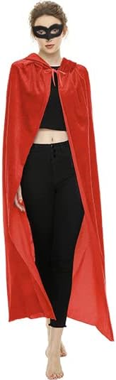 Miniatura 4 de Kaili Beier Capa de capa con capucha para Halloween con capucha capa larga de terciopelo para adultos Halloween Navidad cosplay disfraz unisex