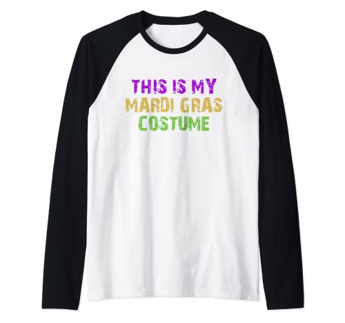 This Is My Mardi Gras Costume Shirt | Fat Tuesday Funny Gift Raglan Baseball Tee