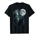 Three Wolves Howling At The Moon 3 Wolf Moon T-Shirt