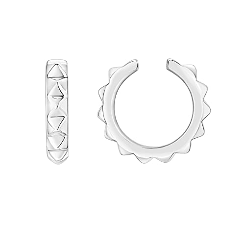 Image of PAVOI 14K Gold Plated 925 Sterling Silver Round Huggie Ear Cuff Earrings for Women | Clip On Cartilage Cuff Earrings