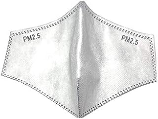 Emerald UK | 95% Filtration | 10x Filters | Bespoke Mask Shape 5 Layer PM 2.5 Filters | Activated Carbon | Polypropylene