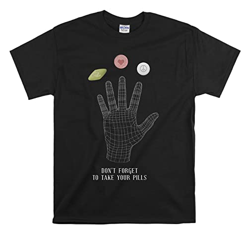T-shirt unisexe Do Not Forget to Take Your Pills Hand noir XXL pour homme et femme