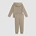 PUMA Boy's 2P Hoodie Pullover & Jogger Set, Iced Coffee - Taping, L