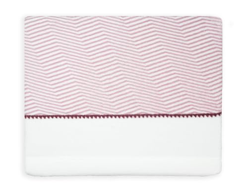 Juego de Sabanas Coralina 150 x 190 Invierno, Sábanas de Coralina para Camas de 150cm x 190/200cm, Ropa de Cama, Sabanas de Franela 150, Incluye 1 Funda de Almohada Enteriza. (Rosa, Zig Zag)