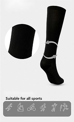 Compression Socks for Women & Men, Black/White/Nude, Nurse Running Travel (3 Pairs)3