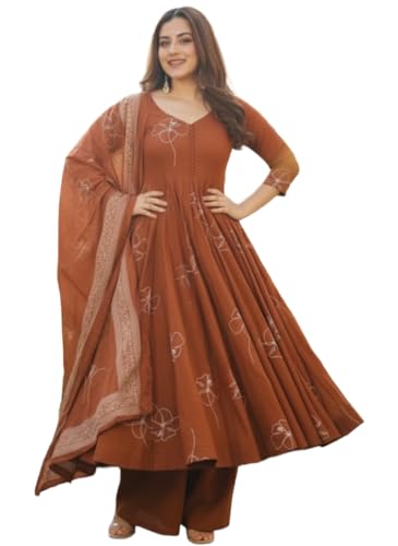 Vêtement ethnique femme ensemble kurta imprimé palazzo chic et moderne