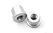 KHE BMX aluminum CNC nut 10mm (26TPI) silver pair