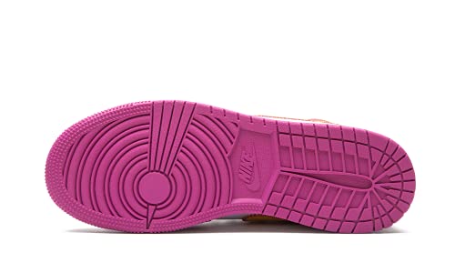 Image of Air Jordan 1 GS Big Kid Sneakers, White /Fuchsia /Orange /Black, Size 6
