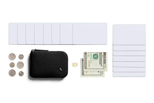 Bellroy Card Pocket (Small Leather Zipper Card Holder Wallet, Holds 4-15 Cards, Coin Pouch, Folded Note Storage)