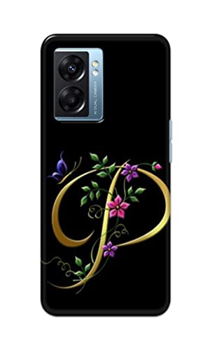 Image of Printed Hard Back Cover Case for Oppo K10 5G Back Cover (Alphabet P) -1803