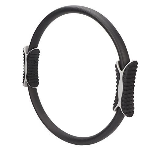KIMISS Pilates Ring - Fitness Resistance Exercise Circle with Nonslip, Foam Padded Handle for Thigh Workout and Body Strengthening (Black), KIMISSgixf7eyuhq-11