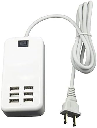 Miniatura 6 de 6 puertos USB Cargador Hub Escritorio Enchufe de EE. UU. Alimentación de CA de pared Adaptador de carga de viaje Slots Estación de carga