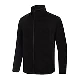 SAMDOWA Men’s Full Zip Fleece Jacket, Long Sleeve Fleece Sweater, Lightweight Fleece Coat for Hiking