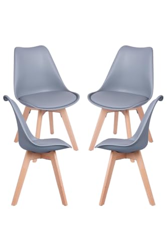 Regalos Miguel - Packs Sillas Comedor - Pack 4 Sillas Synk Basic - Gris Claro