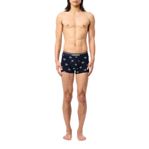 Lacoste mens Cotton Stretch Print Animation Boxer Briefs2