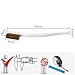 -Pack Brass Wire Brush with White Plastic Handle for Industrial Polishing & Cleaning – 35 x 10 mm Brush Head, 170 mm Total Length, Suitable for Ship, Aviation, Automotive, and Construction Maintenance