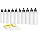 Produktbild Oputec 10 x 250 ml Kunststoff-Flaschen mit Tröpfler - Lebensmittelecht - Weiche PE Kunststoffflaschen, Dropper Bottles, Plastik-Flaschen, Tropfflaschen + 10 Beschriftungs-Etiketten