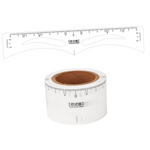 Ipetboom 50pezzi Misuratore Contorno Sopracciglia Posizionamento Mappatore Modellatore Righello Disegno Contorno Sopracciglia Comodo Mappatore Modellatore Righello Misurazione Donne