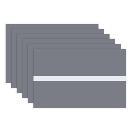 Image of M METERXITY 6-Pack Engraving Blank Materials Double Color 7x11 Inch, 1.3mm Thick ABS Plastic Sheet Yard Signs Name Plate for Door /Office /Home /Conference /Hotel /DIY Carving[Smoke Grey /White]