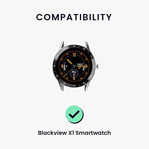 kwmobile Pulsera compatible con Blackview X1 Smartwatch correa - 2x Correas de silicona flexible - Tamaño ajustable - imagen 6